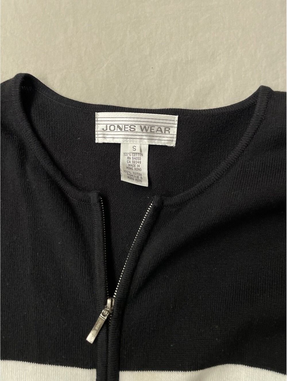 Vintage Jones Wear Zip Up Sweater Size Small - Picture 3 of 6
